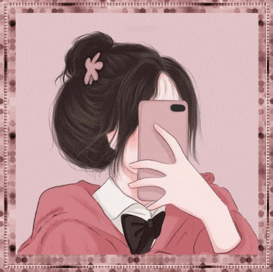 a girl with a flower in her hair is taking a selfie