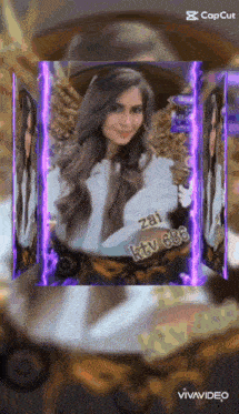 a picture of a woman with the words zai ktv 686 on it