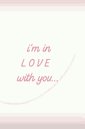 a pink heart with the words " i 'm in love with you " written on it
