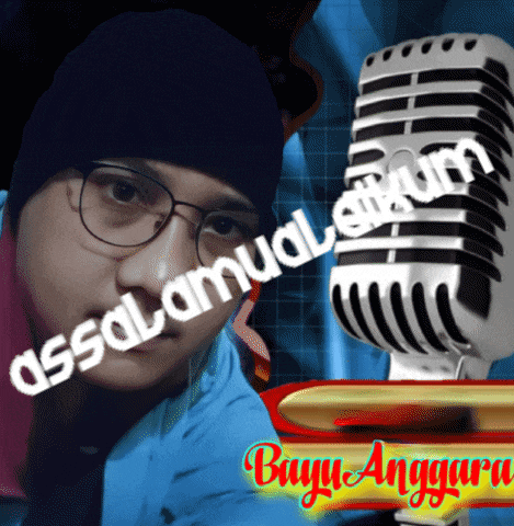 a man wearing glasses and a black hat is standing in front of a microphone with the words assalamualaikum written on it