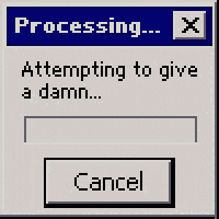 a computer screen shows a message that says processing failed damn not given