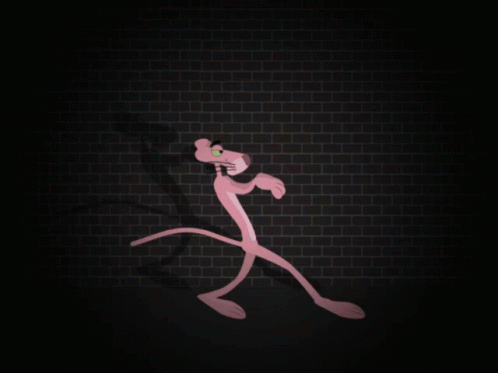 Pink Panther Tiptoeing GIF