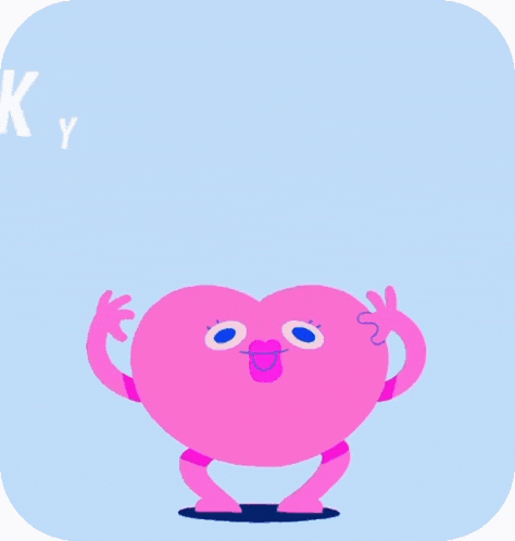 a pink cartoon character says " ky freaky fri "