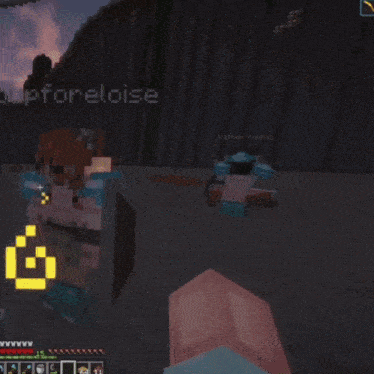 a screenshot of a minecraft game shows a person sleeping through the night