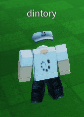 a cartoon character with the name dintory on the bottom