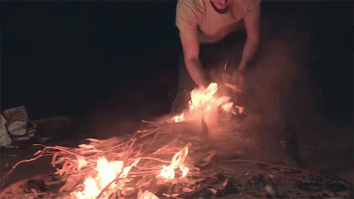 Burning Wood Airspeeder GIF - Burning Wood Airspeeder Starting A Fire GIFs