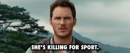 Chris Pratt Killing For Sport GIF - Chris Pratt Killing For Sport Jurassic World GIFs