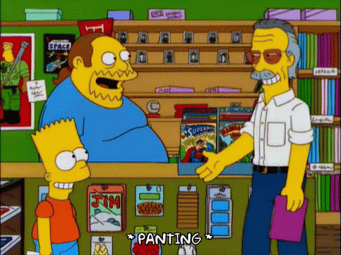 Stan Lee The Simpsons GIF - Stan Lee The Simpsons Panting GIFs