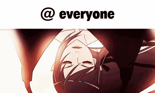 a picture of a girl with the words " everyone " above her