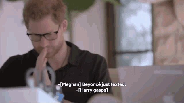Harry Meghan Sussex Beyonce Just Texted Harry GIF