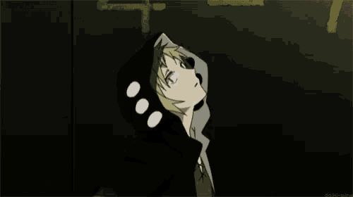a cartoon character with a hoodie on is smiling and looking at the camera .