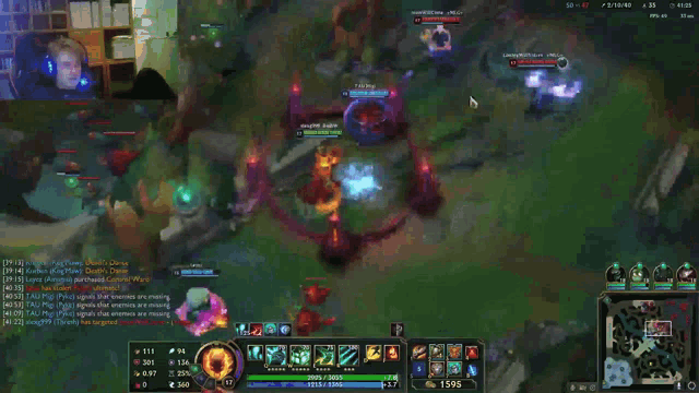 a league of legends game is being played on a monitor