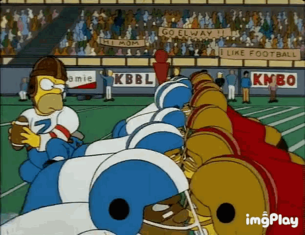 Homer Simpson Football GIF - Homer Simpson Football John Elway GIFs