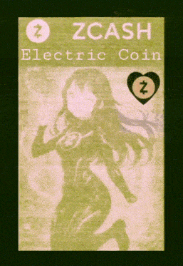 a zcash electric coin with a picture of a woman on it