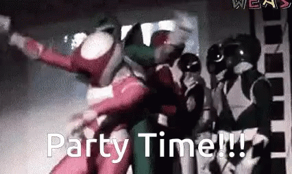 Power Rangers Party Time GIF - Power Rangers Party Time Dance GIFs