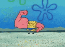 Zhh Sponge Bob Square Pants GIF - Zhh Sponge Bob Square Pants Muscle GIFs