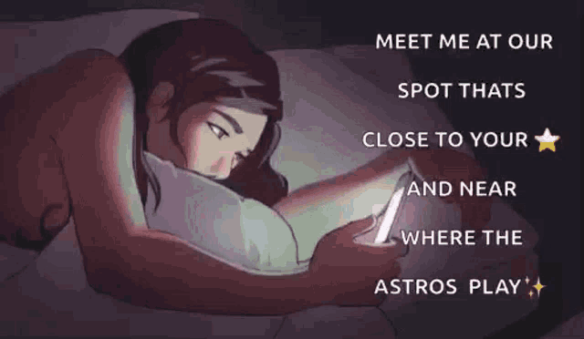 a woman is laying in bed with a pillow and a cell phone .