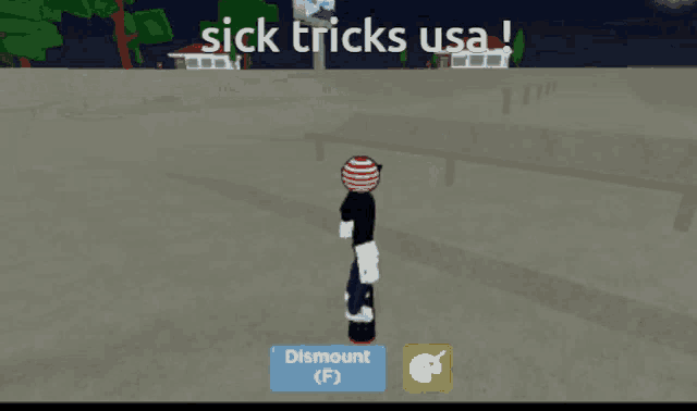 a person riding a skateboard with the words sick tricks usa on the bottom