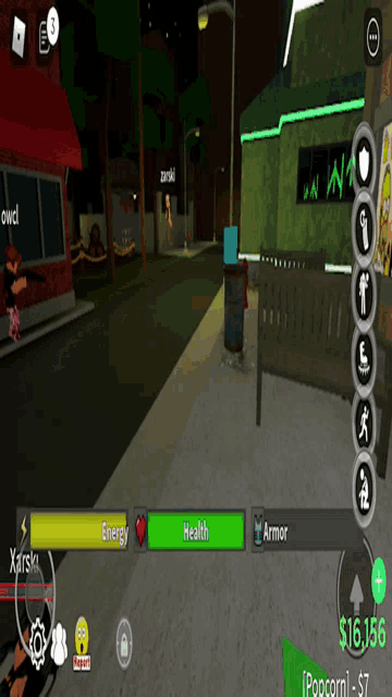 a screenshot of a video game shows a health bar and energy bar