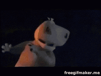 a group of cartoon animals are dancing in a forest with the words freegifmaker.me at the bottom of the screen