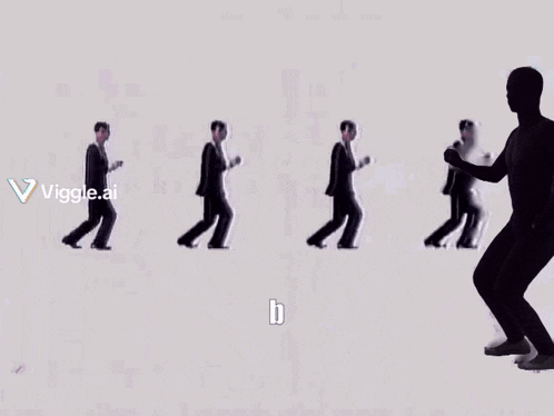 a silhouette of a man running with a viggle.ai logo in the background