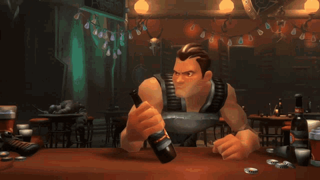 Exile Bar Fight Wildstar GIF - Exile Bar Fight Wildstar Wildstar Exile GIFs