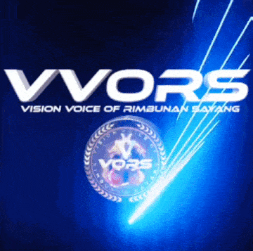 a blue background with the words vvors vision voice of ribunan sayang