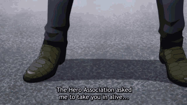 the hero association asked me to take you in alive...