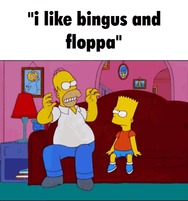 homer simpson sits on a couch talking to bart