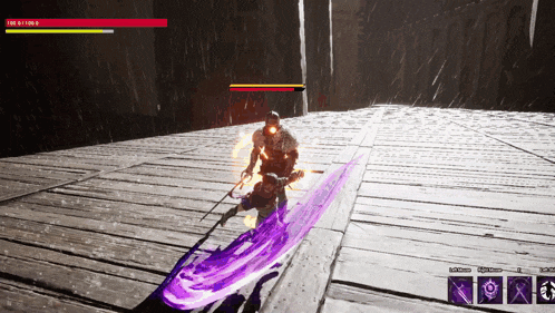 a screenshot of a video game with a red bar that says 100 in the upper right corner