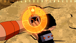 a cartoon of a person holding a device that says the great ben tennyson on the bottom