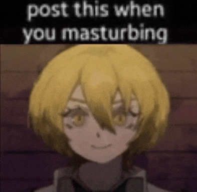 a picture of a girl with short blonde hair and the words `` post this when you masturbating '' .