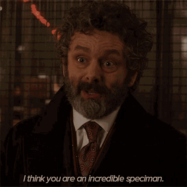 I Think You Are An Incredible Speciman Roland Blum GIF - I Think You Are An Incredible Speciman Roland Blum Michael Sheen GIFs