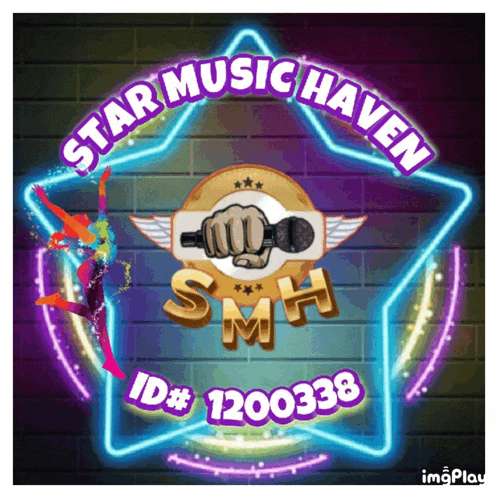 a logo for star music haven shows a hand holding a microphone