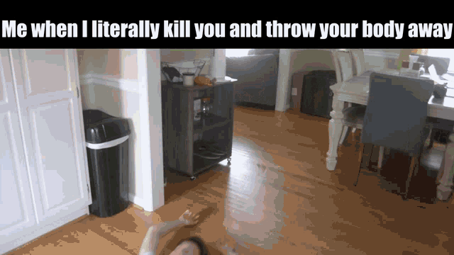 a meme shows a person throwing their body away