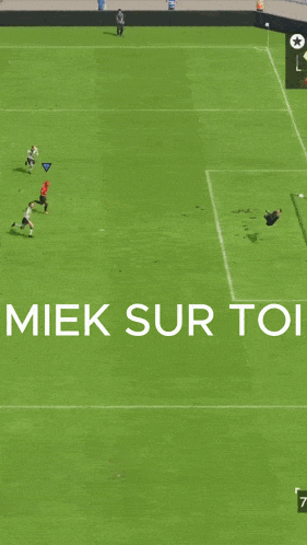 a soccer game is being played on a easports fc field