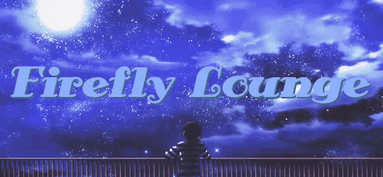 a poster for the firefly lounge shows a boy looking at the sky