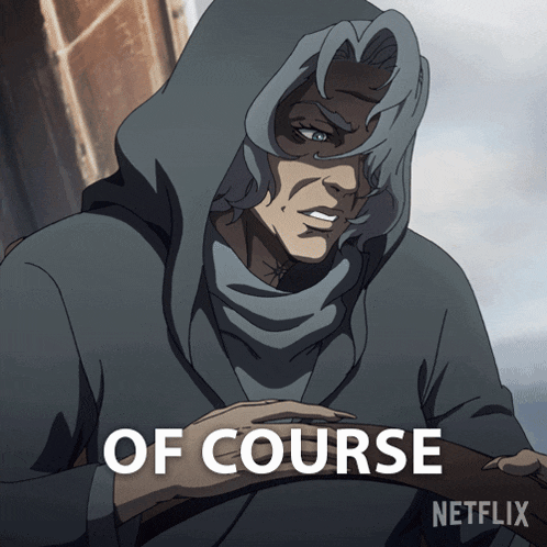 a poster for netflix shows a man in a hood and the words of course