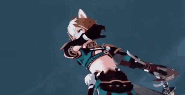 a cartoon character with a bow and arrow on his back