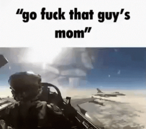 a man in a fighter jet is flying through the air with a jet flying in the background .