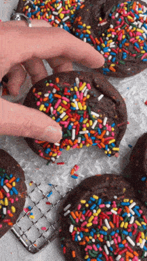 Chocolate Sprinkle Cookies Cookies GIF - Chocolate Sprinkle Cookies Cookies Dessert GIFs