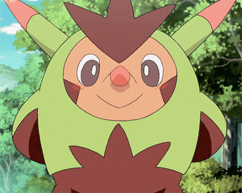 a close up of a cartoon character with a green and brown outfit