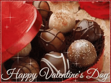 Happy Valentines Day Chocolates GIF - Happy Valentines Day Chocolates Box Of Chocolates GIFs