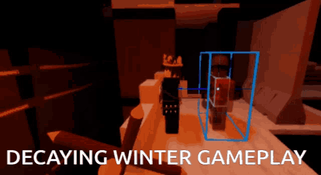a video game with the words decaying winter gameplay on the bottom