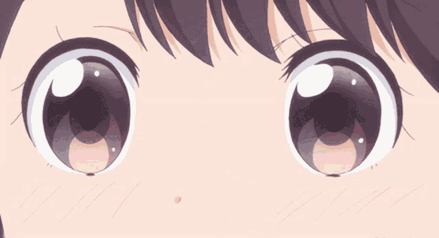 a close up of a cartoon girl 's face with a smile on her face