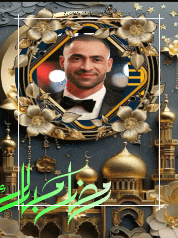 a man in a tuxedo is surrounded by gold flowers and gold buildings