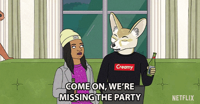 Come On Were Missing The Party Hollyhock GIF - Come On Were Missing The Party Hollyhock Aparna Nancherla GIFs