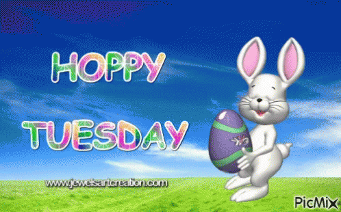 Hoppy Tuesday Happy Easter GIF - Hoppy Tuesday Happy Easter Easter Bunny GIFs