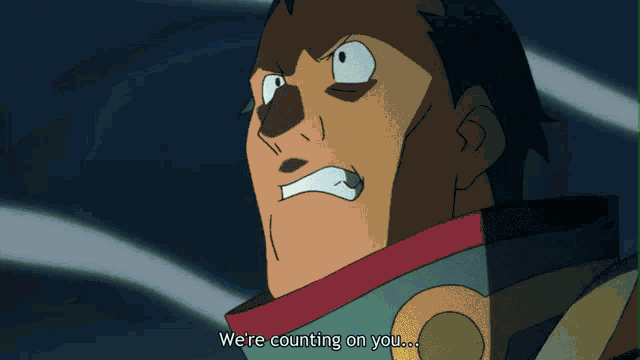 a cartoon drawing of a drill with the words we 're counting on you
