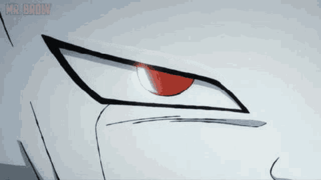 a close up of a dragon ball z character 's eye with the words `` no me diga '' written below it .